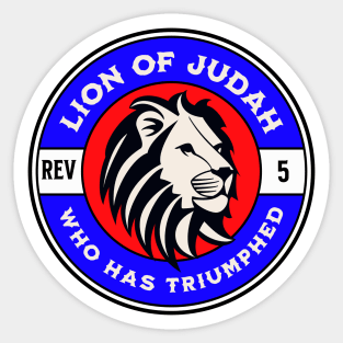 Lion of Judah Name of Jesus Christ Religious Religion Faith Christian Scripture Bible Holy King Gospel Sticker